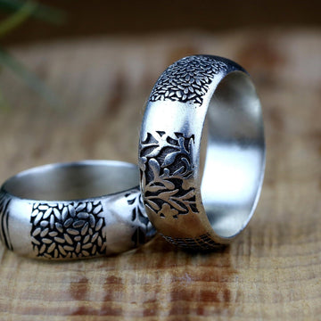 Rustic Wedding Ring,Band Rings for Women,Unisex Rings,Silver Rings for Men,Wedding Ring for Men,Rustic Jewelry,Bohemian Jewelry
